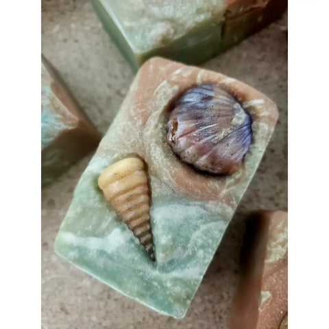 Tropical Blast Artisan Soap - Beachy Sea Shell Scene - Soaps