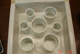 White box with PVC pipe sections for Pipe Swirl Soap Challenge Slab Mold demonstration