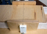 Wooden crosscut sled for table saw used in Rimmed Soap Challenge March 2016 for advanced soap making techniques