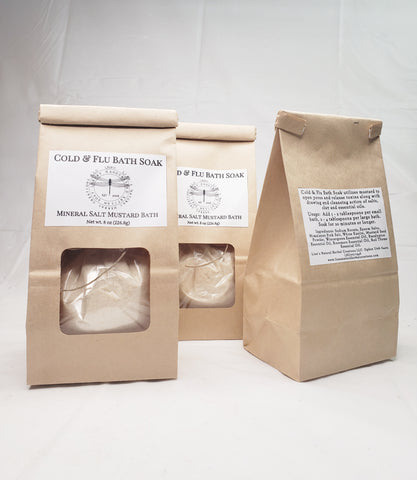 Cold & Flu Bath Soak - Mineral Salt Mustard