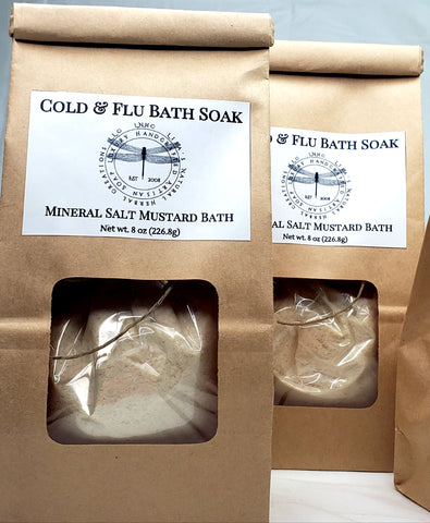 Cold & Flu Bath Soak - Mineral Salt Mustard