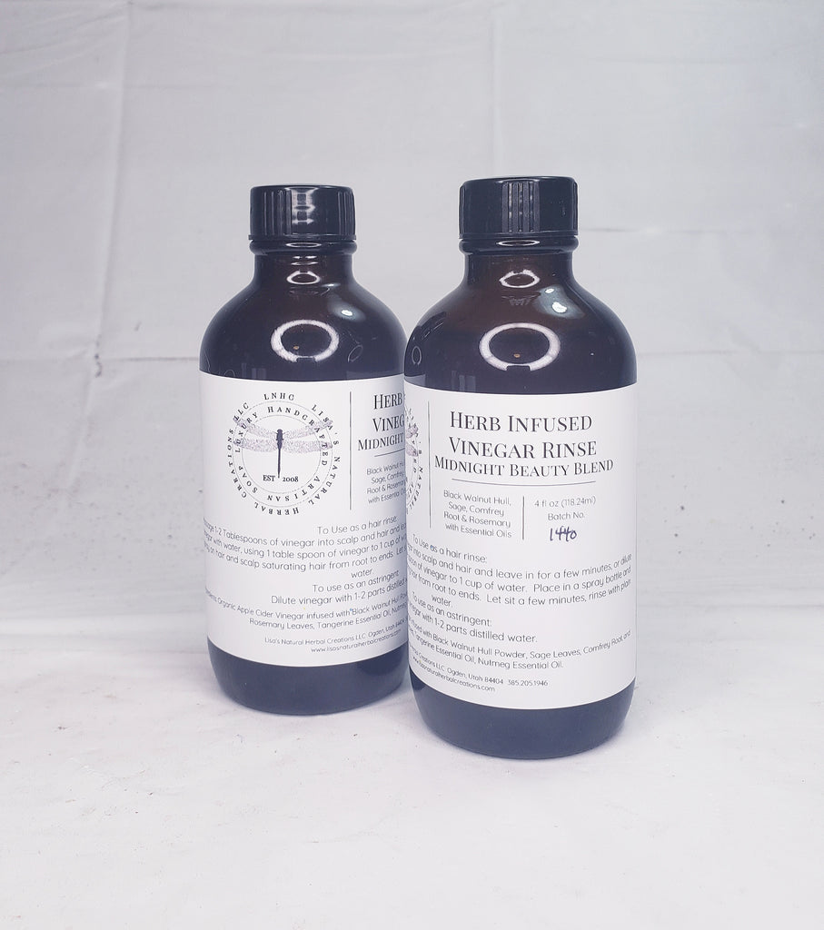 Herbal Vinegar Hair Rinse Concentrate - Midnight Beauty