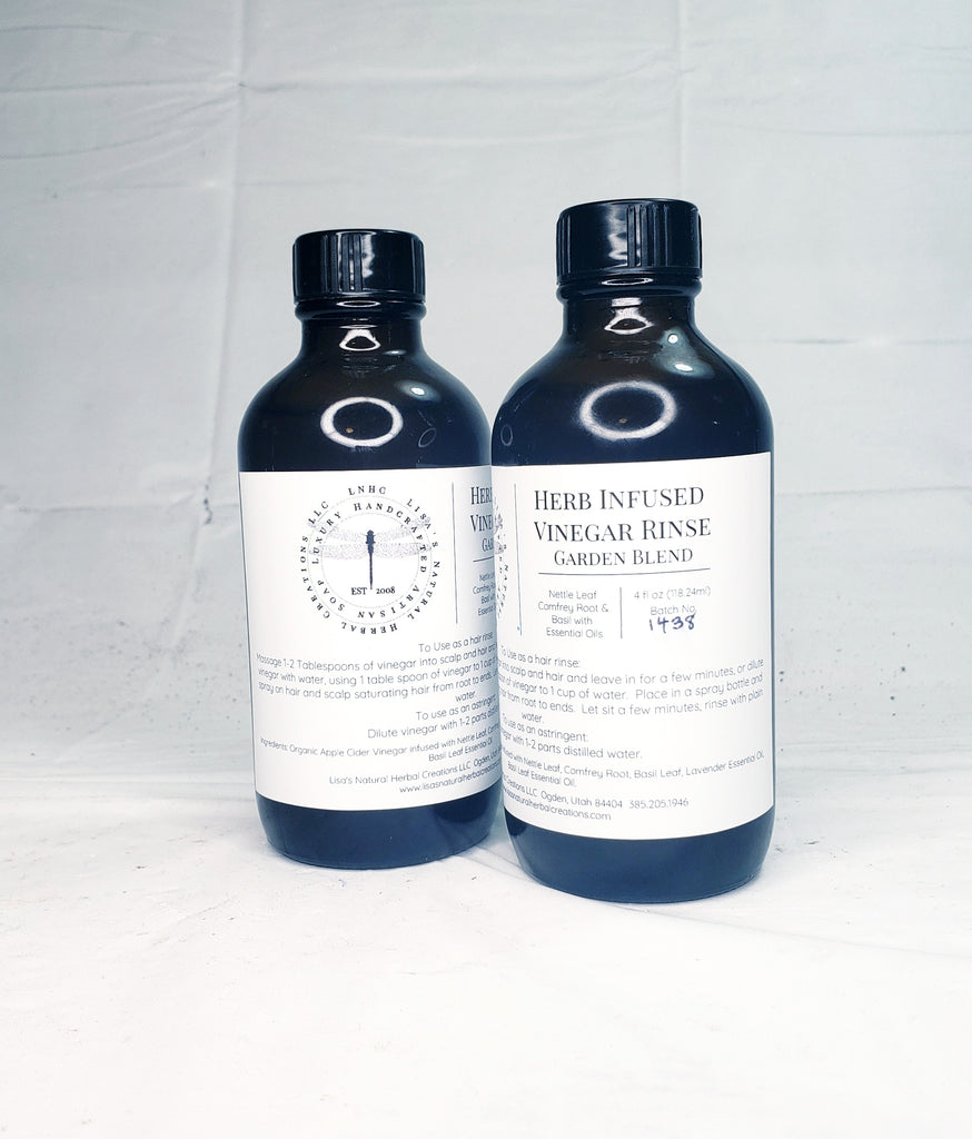 Herbal Vinegar Hair Rinse Concentrate - Garden Blend -